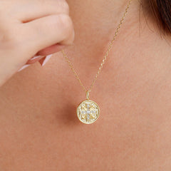 Byzantine Cross Medallion Necklace