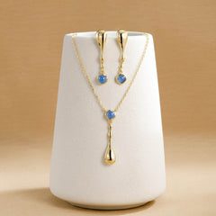 Seren Flow Gemstone Droplet Necklace