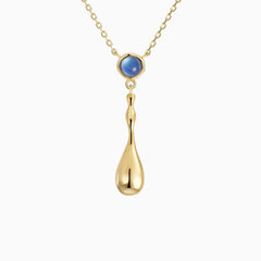 Seren Flow Gemstone Droplet Necklace