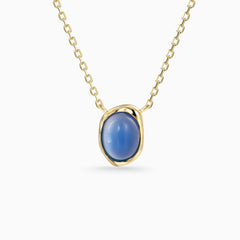 Seren Droplet Gemstone Necklace