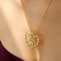 Sacred Bloom Heart of Love Necklace