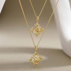 Sacred Bloom Rose Love Birth Flower Necklace Set