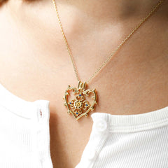 Sacred Bloom Morning Glory Love Birth Flower Necklace Set