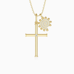Radiant Light Cross Necklace