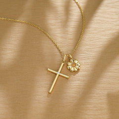 Mustard Seed of Hope Cross Necklace