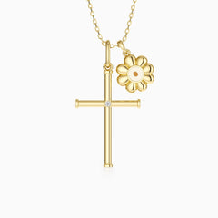 Mustard Seed of Hope Cross Necklace
