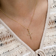 Fluid Cross Pendant Necklace