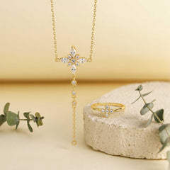Byzantine Cross Y Necklace