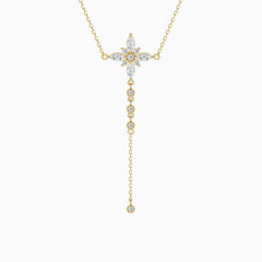 Byzantine Cross Y Necklace
