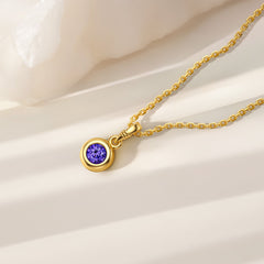 Bubble Knot February Birthstone Charm Pendant