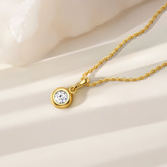 Bubble Knot April Birthstone Charm Pendant