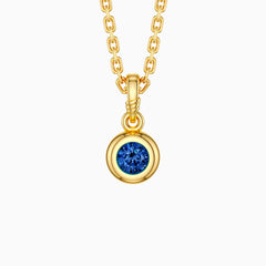Bubble Knot September Birthstone Charm Pendant