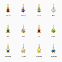 Bubble Knot Birthstone Charm Pendant