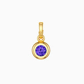 Bubble Knot February Birthstone Charm Pendant