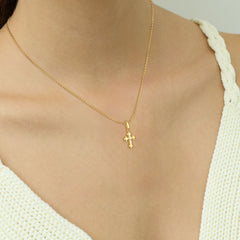 Floral Cross Charm Pendant