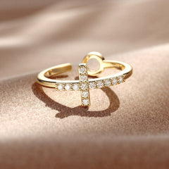 Divine Infinity Cross Ring