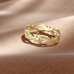 Jesus Fish Eternity Ring