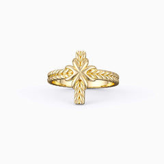 Devout Cross Stack Ring