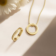 Cross Inset Band Ring