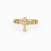 Pavé X Cross Ring
