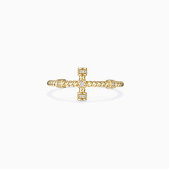Zircon Cross Stack Ring