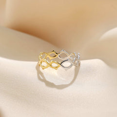 Two-Tone Thorns Statement Ring