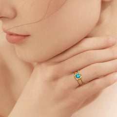 Double Twisted Rope Solitaire Ring