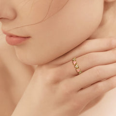 Eternity Heart Station Stackable Ring