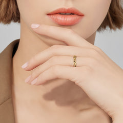 Chic Black Zircon Crown of Thorn Ring