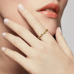 Chic Black Zircon Crown of Thorn Ring