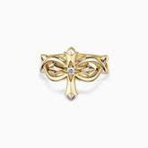 Fleur-de-Lis Ichthys Cross Statement Ring