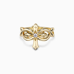 Fleur-de-Lis Ichthys Cross Statement Ring