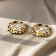 Highs and Lows Serenity Rainbow Spinner Fidget Ring