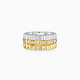 Eternal Unity Cross Two tones Stackable Ring Set