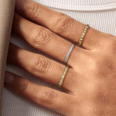 Eternal Unity Cross Two tones Stackable Ring Set