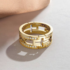 Cut Out Cross Ichthys Ring