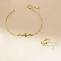 Dangling Ichthys Cross Ring