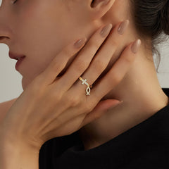 Dangling Ichthys Cross Ring