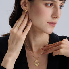 Rose Thorn Blooming Cross Ring