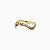 Pavé Wavy Enamel Stacking Ring