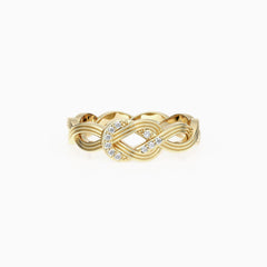 Bonding Knot Infinity Band Ring