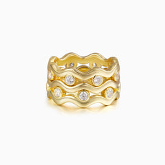 Elysian Wave Ring Set