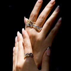 Elysian Wave Ring Set