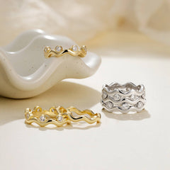 Elysian Wave Ring Set