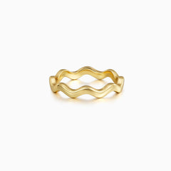Elysian Wave Stacking Ring