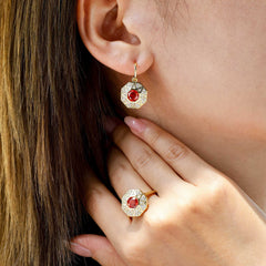 Radiant Light of Truth Octagon Drop Earrings