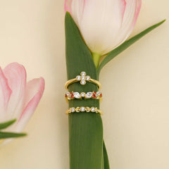 Marquise Bloom Stackable Ring