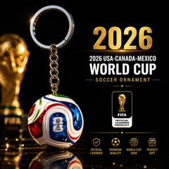 β½ 2026 World Cup Mini Soccer Ball Keychain β Football Fan Collectible Ornament