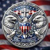 Eagle & White pigeon & Cross United States 250th Anniversary Commemorative Badge Set