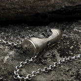 Skull and Crossbones Bullet Pendant Necklace